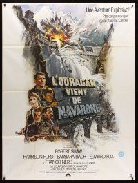 8p590 FORCE 10 FROM NAVARONE French 1p '78 cool busting dam artwork by Brian Bysouth!