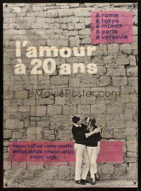 8p621 LOVE AT TWENTY French 1p '62 Truffaut, Wajda, Ophuls, Rossellini, Ishihara, photo by Rodrigue