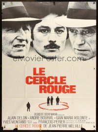 8p637 RED CIRCLE French 1p '70 Jean-Pierre Melville's Le Cercle Rouge, Delon, Bourvil, Volonte