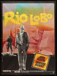8p639 RIO LOBO French 1p '71 Howard Hawks, great close up images of cowboy John Wayne!