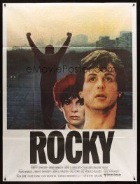 8p640 ROCKY French 1p '77 Sylvester Stallone, Talia Shire, boxing classic, best different image!