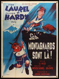 8p653 SWISS MISS French 1p R50s different art of Stan Laurel & Oliver Hardy, Hal Roach!
