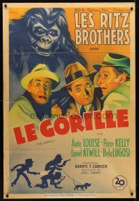 8p553 GORILLA French 31x47 R40s different art of the Ritz Brothers by Boris Grinsson!