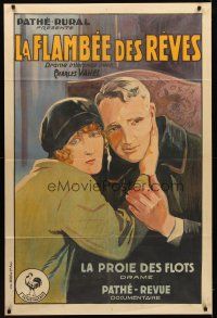 8p554 LA FLAMBEE DES REVES French 31x47 '24 stone litho of Charles Vanel in The Outbreak of Dreams!