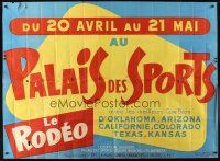 8p543 PALAIS DES SPORTS play dates style French rodeo 1p '60s American cowboy show in Paris!
