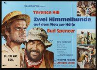 8p310 ALL THE WAY BOYS German 33x47 '73 Terence Hill & Bud Spencer, the Trinity boys!