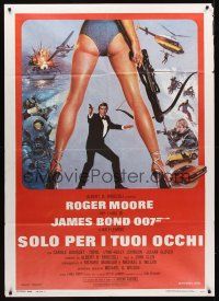8p369 FOR YOUR EYES ONLY Italian 1p '81 no one comes close to Roger Moore as James Bond 007!