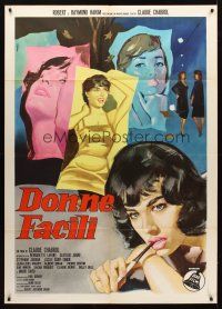 8p372 GOOD TIME GIRLS Italian 1p '64 Claude Chabrol's Les Bonnes Femmes, sexy art by Manno!