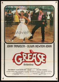 8p373 GREASE Italian 1p '78 John Travolta & Olivia Newton-John in a most classic musical!