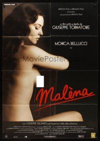 8p381 MALENA Italian 1p '00 Guiseppe Tornatore, close up of beautiful naked Monica Bellucci!