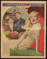 8p085 HERALD AMERICAN PICTORIAL REVIEW newspaper supplement February 15, 1942 Veronica Lake!