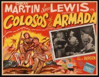 8p716 AT WAR WITH THE ARMY Mexican LC R59 art of Dean Martin & Jerry Lewis on battlefield!