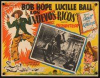 8p742 FANCY PANTS Mexican LC '50 different art of cowgirl Lucille Ball & cowboy Bob Hope!