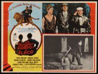 8p745 FURTHER PERILS OF LAUREL & HARDY Mexican LC '67 great image of Stan & Ollie riding lion!