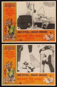 8p681 GRAN FESTIVAL DE DIBUJOS ANIMADOS 5 Mexican LCs '70s great images of Bugs Bunny & Sylvester!