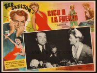 8p748 HALF A HERO Mexican LC '53 Red Skelton doing spit take, sexy Jean Hagen!