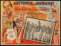 8p751 HERE COME THE GIRLS Mexican LC '53 Bob Hope, Tony Martin & most beautiful showgirls!