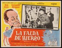 8p756 IRON PETTICOAT Mexican LC '56 great art of Bob Hope & Katharine Hepburn hilarious together!
