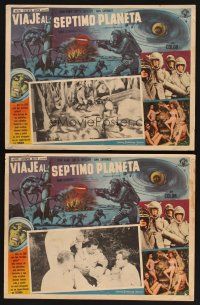 8p697 JOURNEY TO THE SEVENTH PLANET 2 Mexican LCs '61 cool images with different border art!