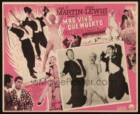 8p762 LIVING IT UP Mexican LC '54 sexy Janet Leigh watches wacky Dean Martin & Jerry Lewis!