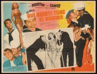 8p785 SAILOR BEWARE Mexican LC '52 Dean Martin & Jerry Lewis in military uniform!