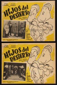 8p682 SONS OF THE DESERT 5 Mexican LCs R50s cool different artwork of Stan Laurel & Oliver Hardy!