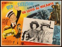 8p800 YELLOW CAB MAN Mexican LC '50 art of Red Skelton by Al Hirschfeld, plus Gloria DeHaven!