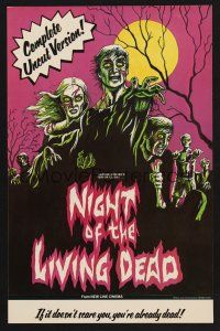 8p027 NIGHT OF THE LIVING DEAD 11x17 special poster R78 George Romero classic, different zombie art