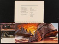 8p169 RETURN OF THE JEDI white promo brochure '83 art by McQuarrie, Revenge of the Jedi, different!