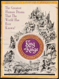 8p133 KING OF KINGS pressbook '61 Nicholas Ray Biblical epic, Jeffrey Hunter as Jesus!