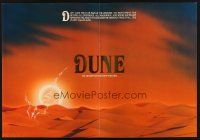 8p157 DUNE promo brochure '84 David Lynch sci-fi epic, cool completely different desert art!