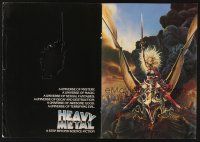 8p164 HEAVY METAL die-cut promo brochure '81 classic musical animation!