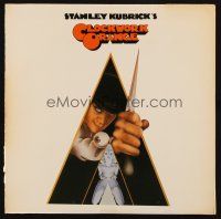 8p190 CLOCKWORK ORANGE soundtrack record '72 Stanley Kubrick classic, art of Malcolm McDowell!