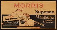 8p247 MORRIS SUPREME MARGARINE 11x21 advertising poster '20s satisfying in flavor, in a box!