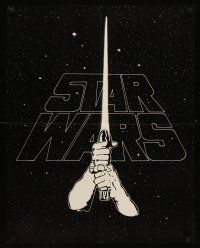 8p028 STAR WARS bootleg special 22x28 '77 George Lucas' sci-fi classic, art of hands & lightsaber!