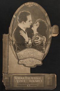 8p055 VOICE FROM THE MINARET die-cut standee '23 Stevens returns to surprise wife Norma Talmadge!