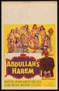 8p413 ABDULLAH'S HAREM WC '56 English sex in Egypt, art of 13 super sexy harem girls by Barton!