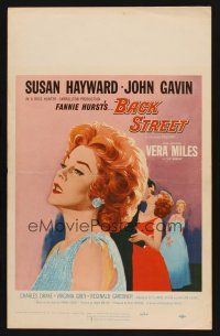 8p419 BACK STREET WC '61 different artwork of Susan Hayward, Fannie Hurst!