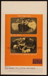 8p420 BALLAD OF CABLE HOGUE WC '70 Sam Peckinpah, Jason Robards & sexy Stella Stevens in wash tub!