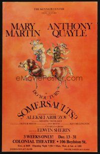 8p255 DO YOU TURN SOMERSAULTS stage play WC '78 Mary Martin, Anthony Quayle, cool art!