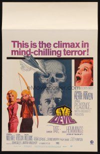 8p440 EYE OF THE DEVIL WC '67 Deborah Kerr, David Niven, Sharon Tate, mind-chilling terror!