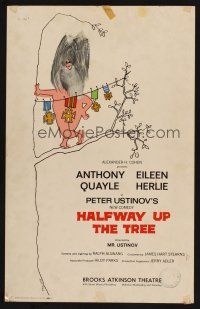 8p266 HALFWAY UP THE TREE stage play WC '67 Anthony Quayle & Eileen Herlie in Peter Ustinov's comedy