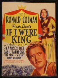 8p464 IF I WERE KING WC '38 romantic close up of Ronald Colman & Frances Dee!