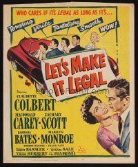 8p474 LET'S MAKE IT LEGAL WC '51 who cares if it's legal as long as it's sexy Marilyn Monroe!