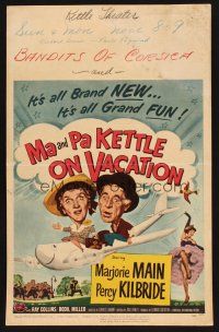 8p480 MA & PA KETTLE ON VACATION WC '53 wacky hillbillies Marjorie Main & Percy Kilbride!