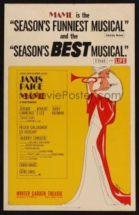8p281 MAME stage play WC '66 full-length art of Janis Paige with horn by Berta!