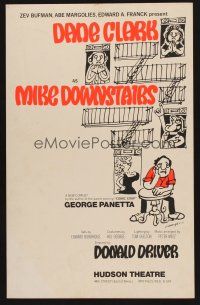 8p283 MIKE DOWNSTAIRS stage play WC '68 Lou Myers art of Dane Clark