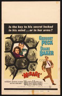 8p485 MIRAGE WC '65 is the key to Gregory Peck's secret in his mind, or in Diane Baker's arms?