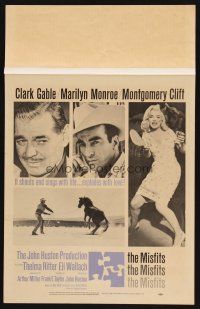 8p486 MISFITS WC '61 Clark Gable, sexy Marilyn Monroe, Montgomery Clift, John Huston