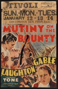 8p491 MUTINY ON THE BOUNTY WC '35 Clark Gable, Charles Laughton, sexy Movita!